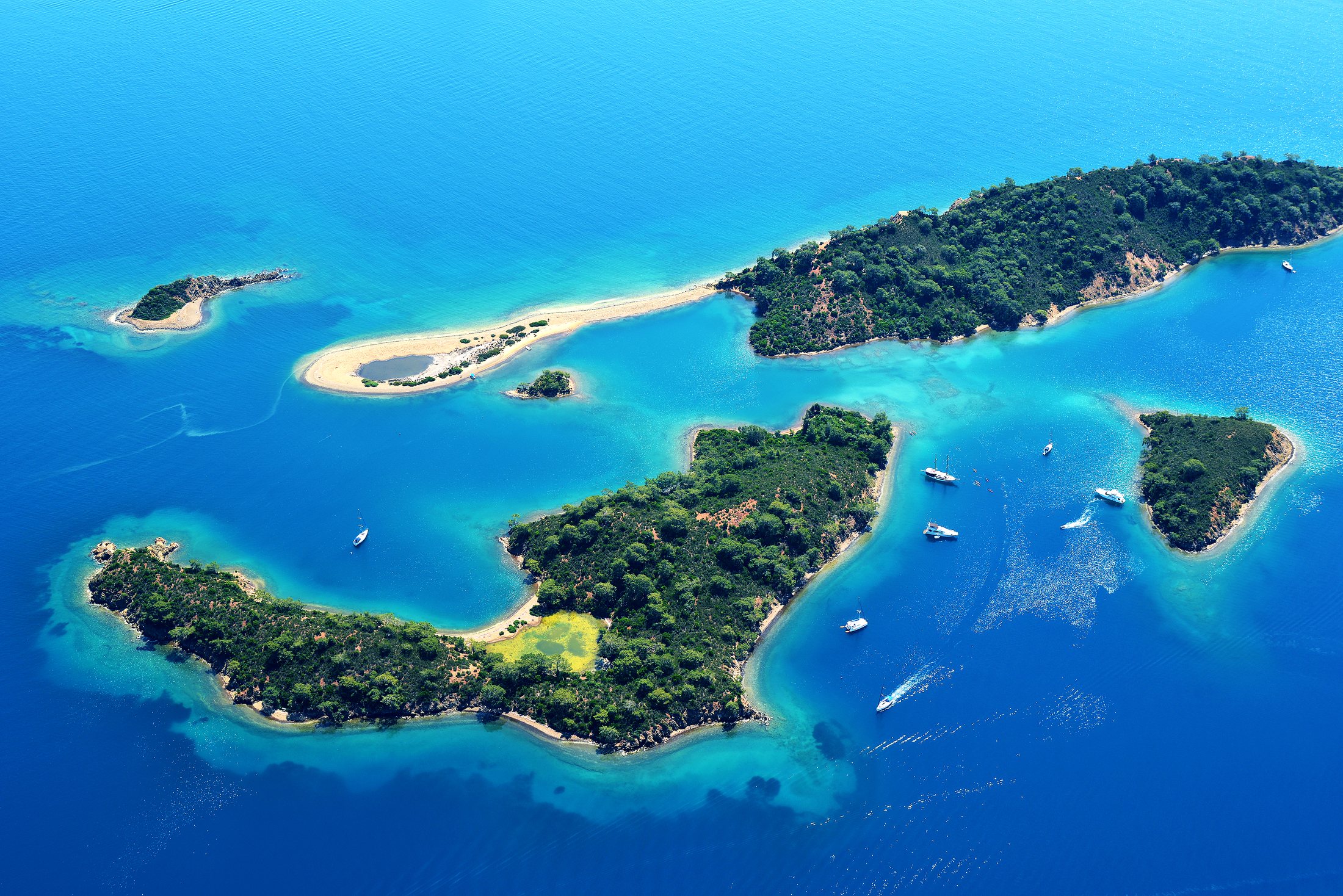 Gocek bays aerial view