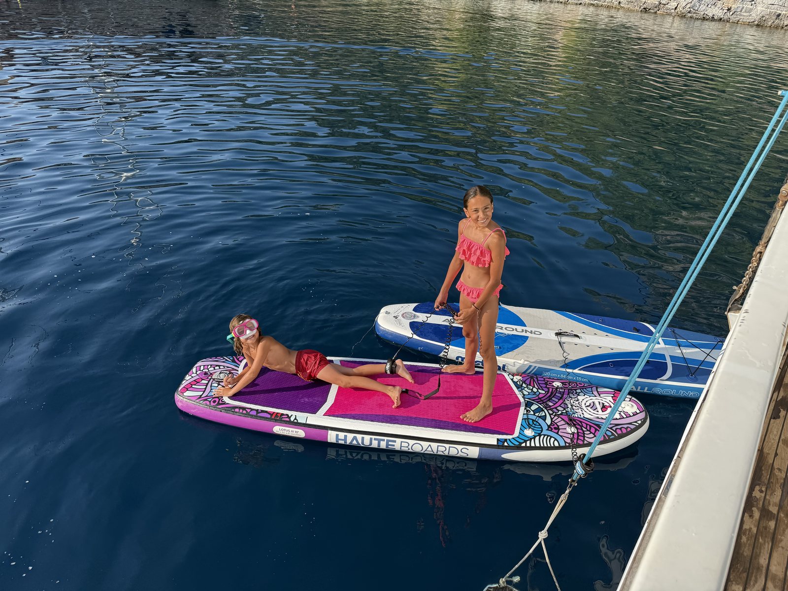 Paddle board on the sea