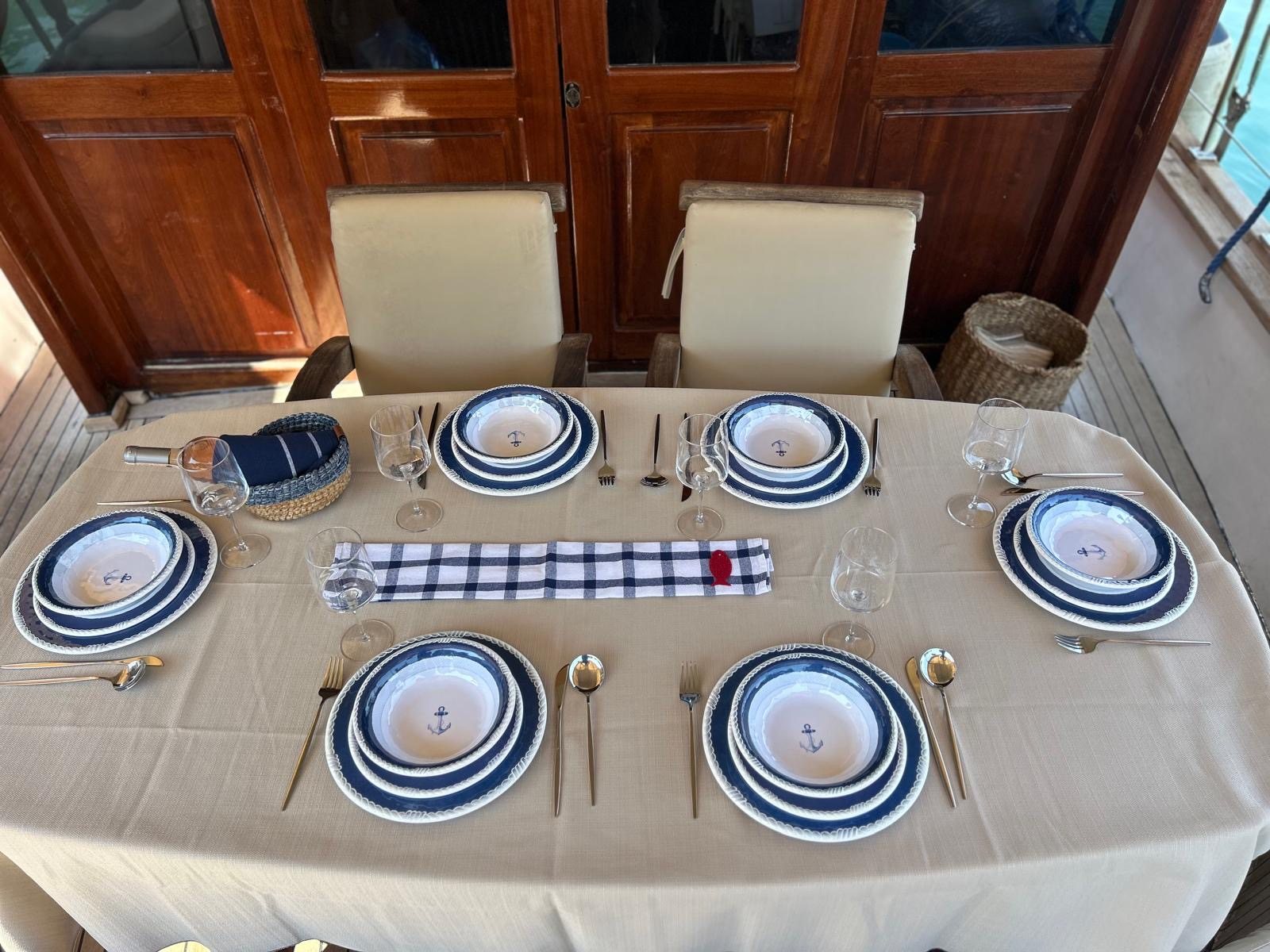 Deck dining experience on board HOPE